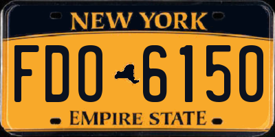NY license plate FDO6150
