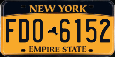 NY license plate FDO6152