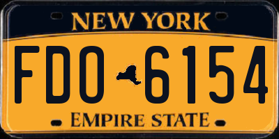 NY license plate FDO6154