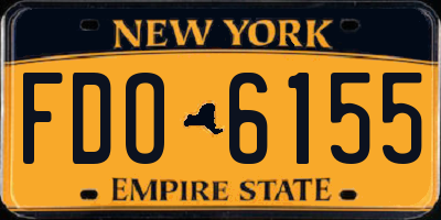 NY license plate FDO6155