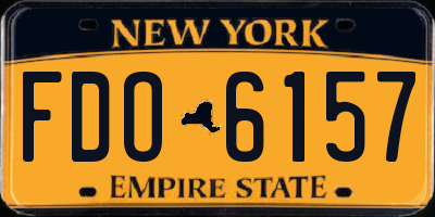 NY license plate FDO6157