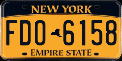 NY license plate FDO6158