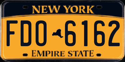 NY license plate FDO6162