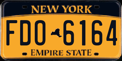 NY license plate FDO6164