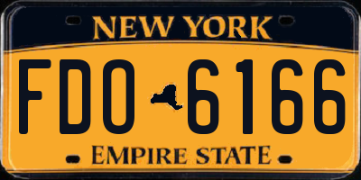 NY license plate FDO6166