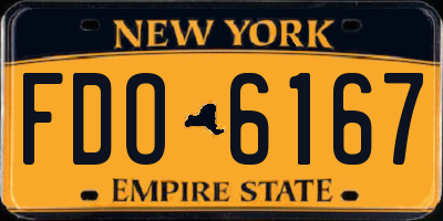 NY license plate FDO6167