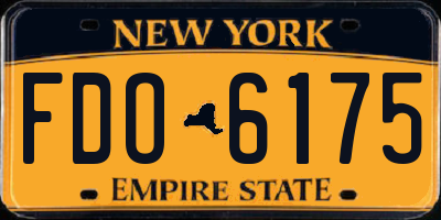NY license plate FDO6175