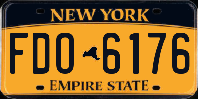 NY license plate FDO6176