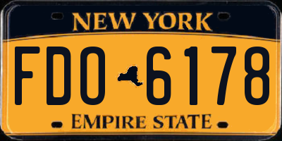 NY license plate FDO6178