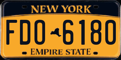 NY license plate FDO6180