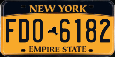 NY license plate FDO6182