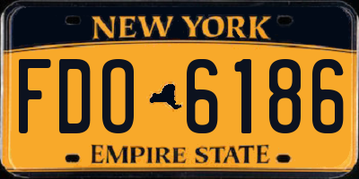NY license plate FDO6186