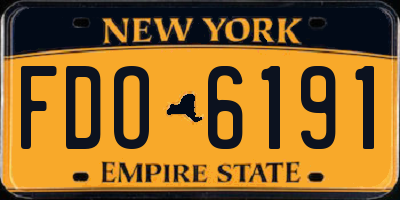NY license plate FDO6191