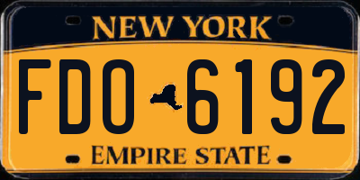NY license plate FDO6192
