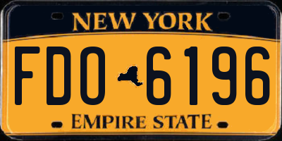 NY license plate FDO6196