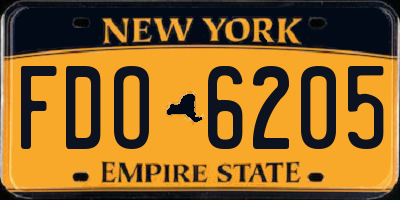 NY license plate FDO6205