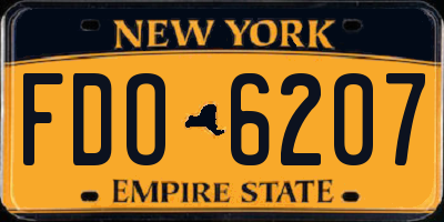NY license plate FDO6207