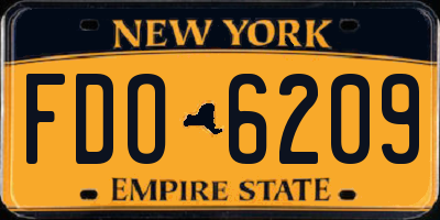 NY license plate FDO6209
