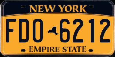 NY license plate FDO6212
