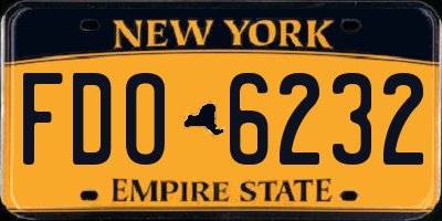NY license plate FDO6232