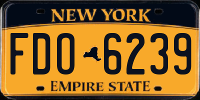 NY license plate FDO6239