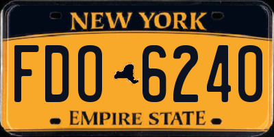 NY license plate FDO6240