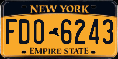 NY license plate FDO6243
