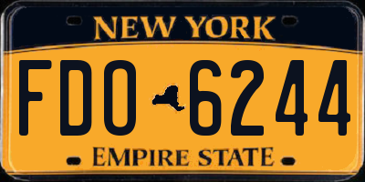 NY license plate FDO6244