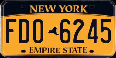 NY license plate FDO6245