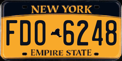 NY license plate FDO6248