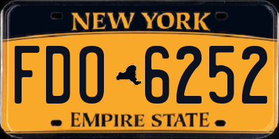 NY license plate FDO6252