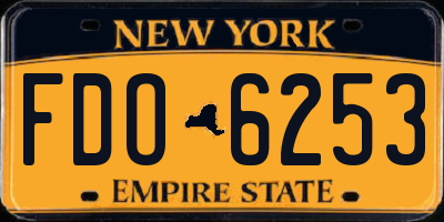 NY license plate FDO6253