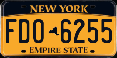 NY license plate FDO6255