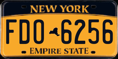 NY license plate FDO6256