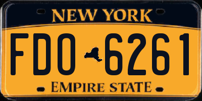 NY license plate FDO6261