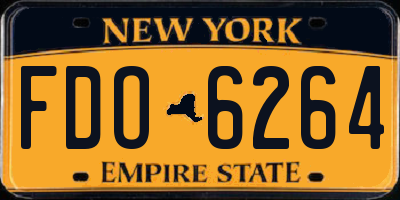 NY license plate FDO6264