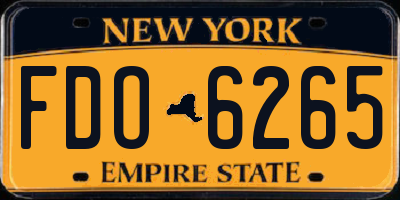 NY license plate FDO6265