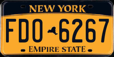 NY license plate FDO6267
