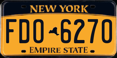 NY license plate FDO6270