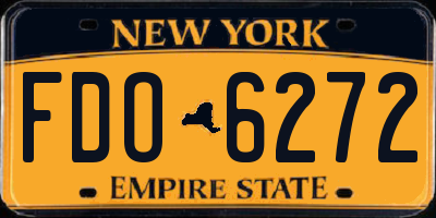 NY license plate FDO6272