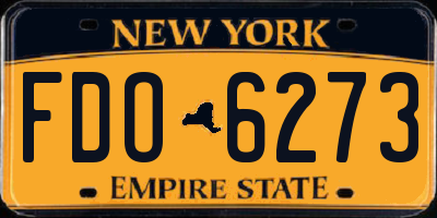 NY license plate FDO6273