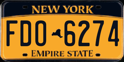 NY license plate FDO6274