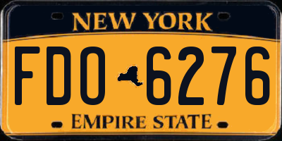 NY license plate FDO6276