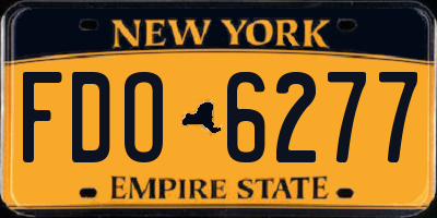 NY license plate FDO6277