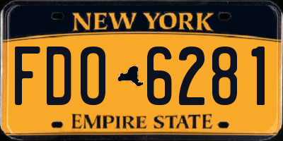 NY license plate FDO6281