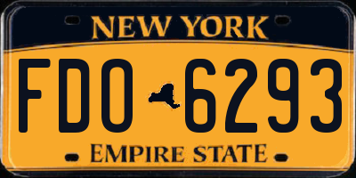 NY license plate FDO6293