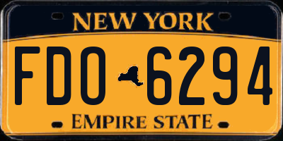 NY license plate FDO6294