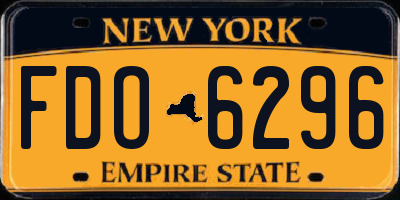 NY license plate FDO6296