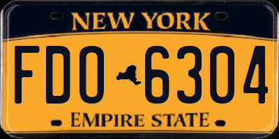 NY license plate FDO6304
