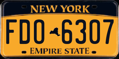 NY license plate FDO6307